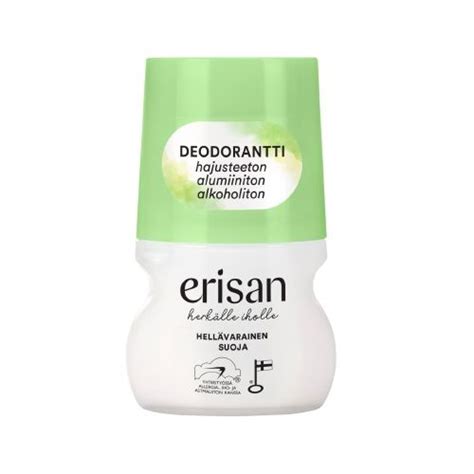 Erisan deodorantti alumiiniton hajusteeton 50ml Roll.